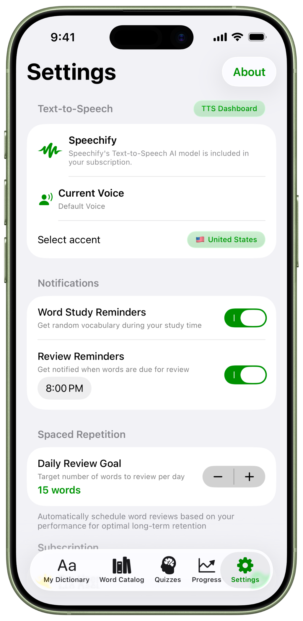 Speechify TTS, Custom Notifications, Import/Export, and More