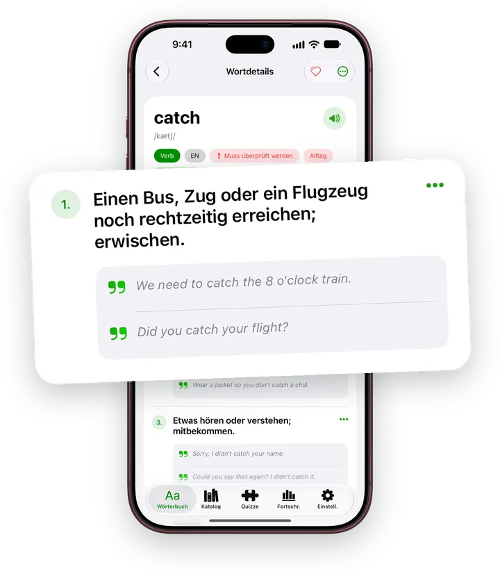 Die Bedeutungen eines Wortes mit Beispielen